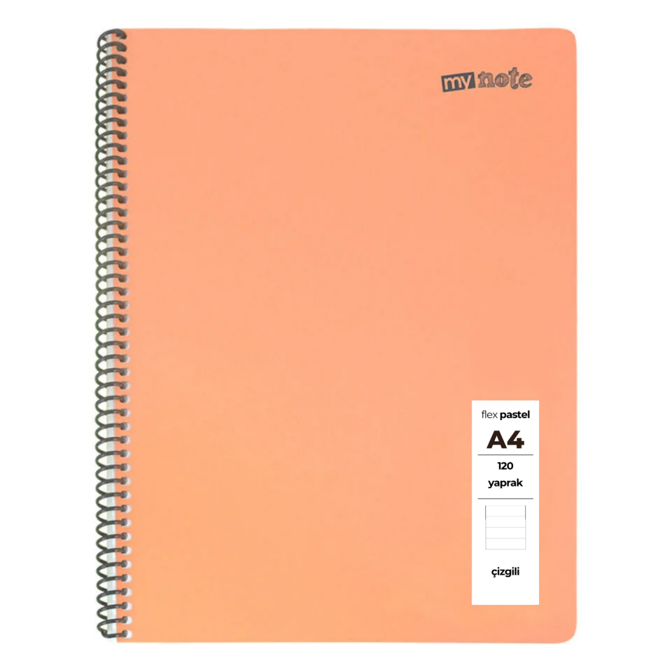 MyNote Flex Pastel Çizgili Defter A4 120 Yaprak Mavi