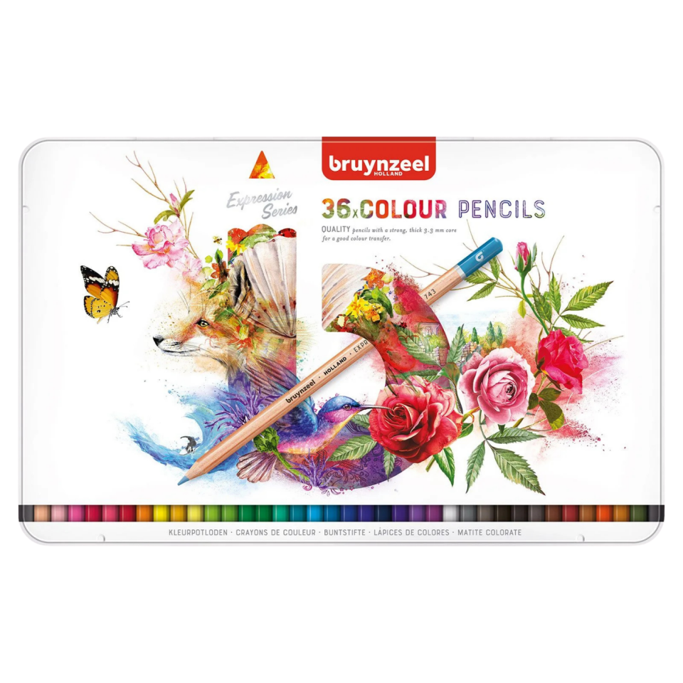 Bruynzeel Expression Renkli Kalem Seti 36 Renk Metal Kutu 60312036