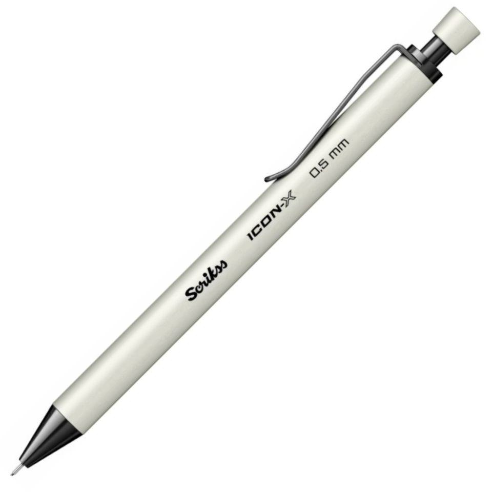 Scrikss Icon-X Metal Mekanik Kurşun Kalem 0,5 Mm Beyaz