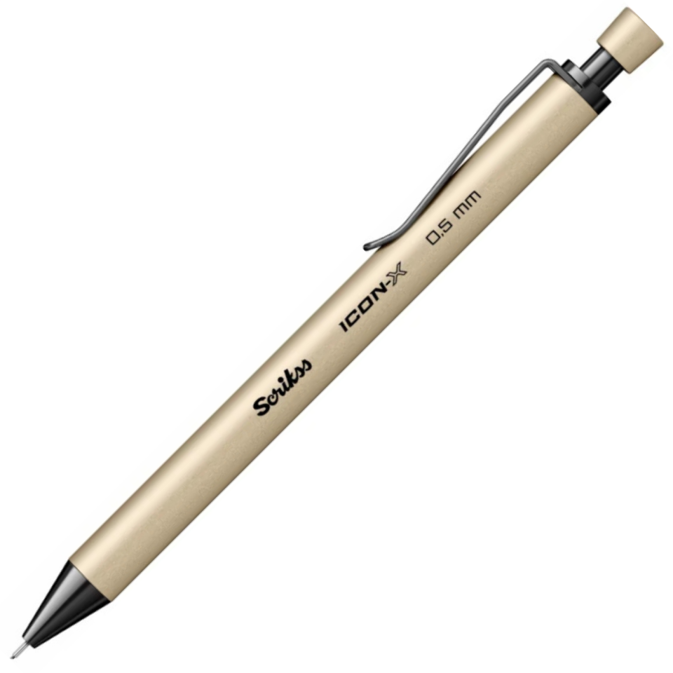 Scrikss Icon-X Metal Mekanik Kurşun Kalem 0,5 Mm Bej