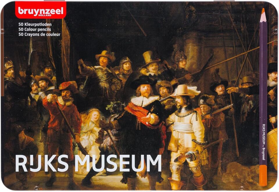 Bruynzeel Renkli Kalem  Rijksmuseum - Gece Nöbeti 50 Renk Metal Kutu 63012050