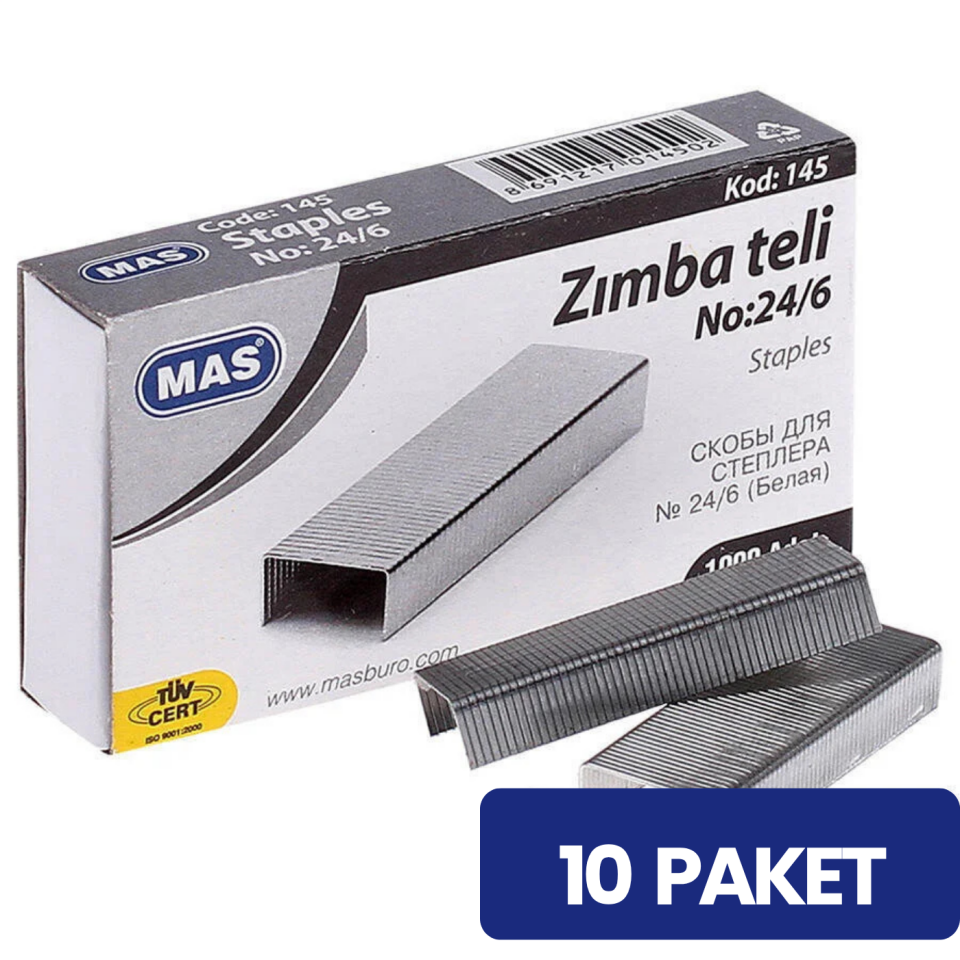 Mas 145 Zımba Teli No:24/6 Beyaz 10 PAKET