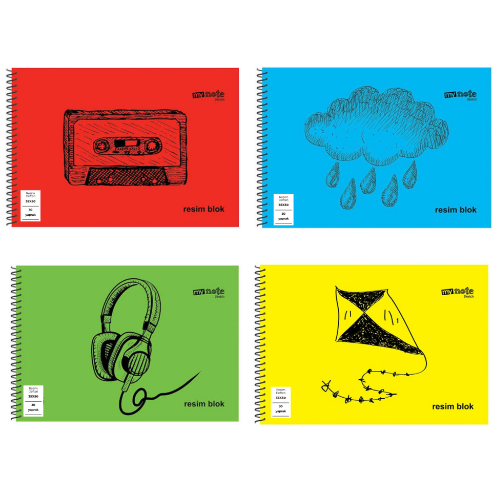 Mynote RB-30 Flex Pp Resim Defteri 35x50 cm 30 Yaprak