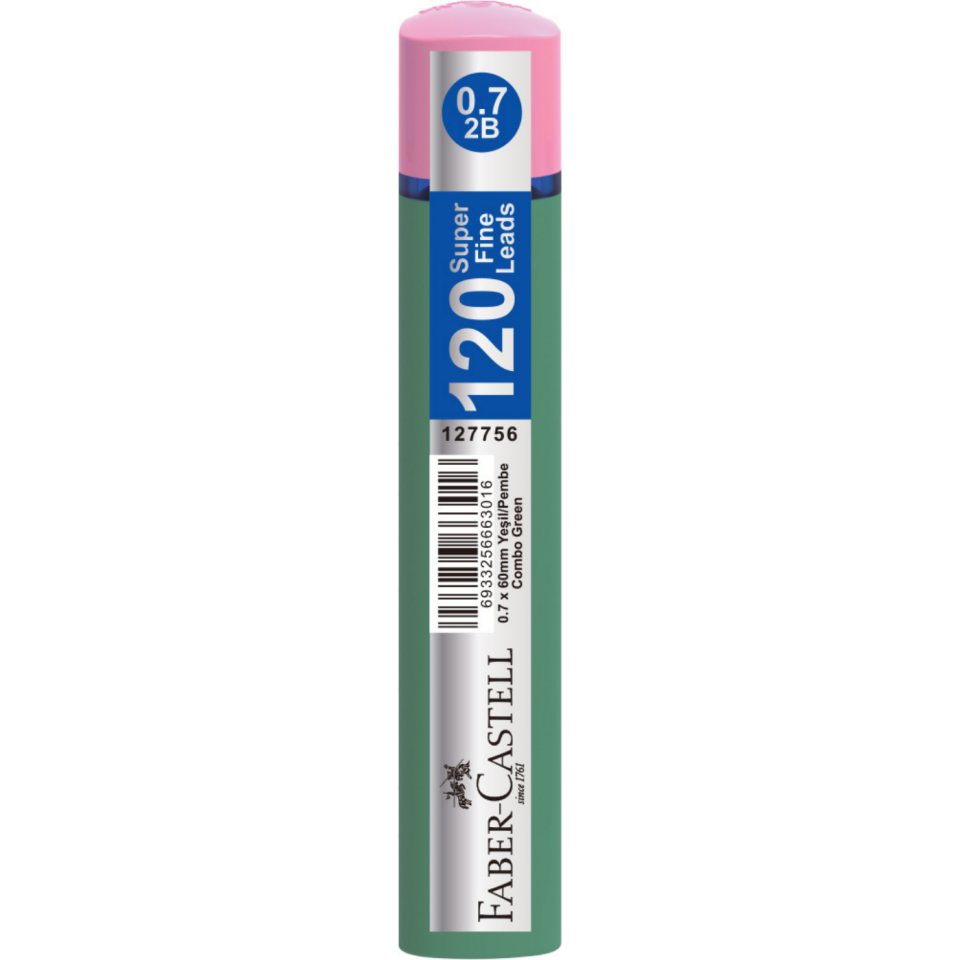 Faber-Castell Grip Min Soft T 0,7 Mm 120'li Tüp Kombo Yeşil-Pembe 127756
