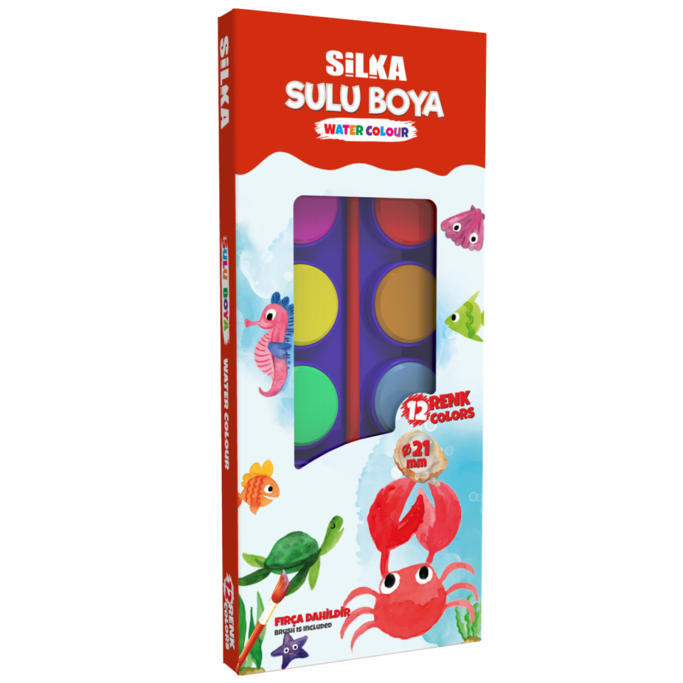 Silka 404 Suluboya 21mm 12 Renk 