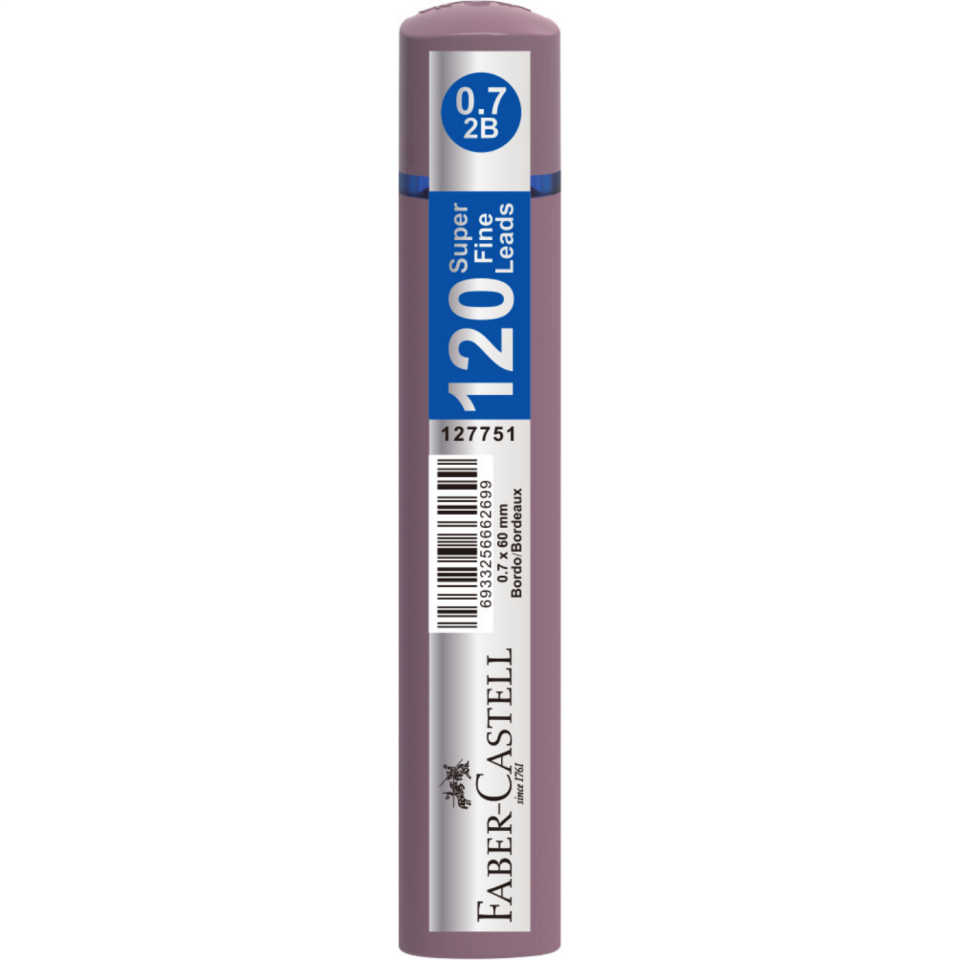 Faber-Castell Grip Min Soft Titanyum 0,7 Mm 120'li Tüp Bordo 127751