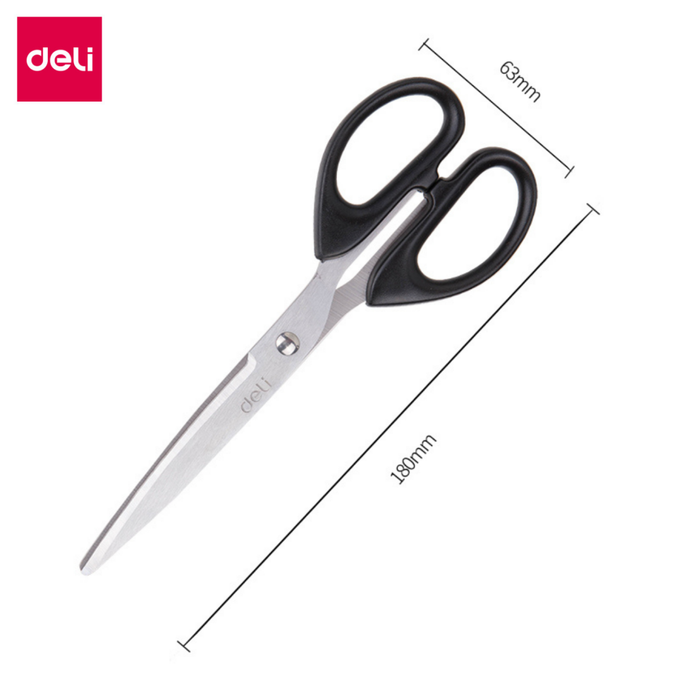 Deli Ofis Makası 180 Mm Siyah E6009