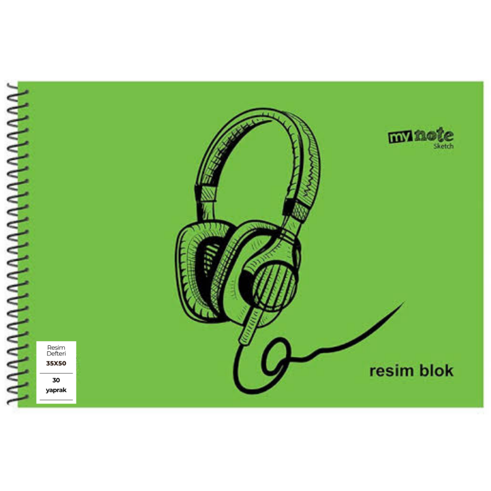 Mynote RB-30 Flex Pp Resim Defteri 35x50 cm 30 Yaprak Sarı