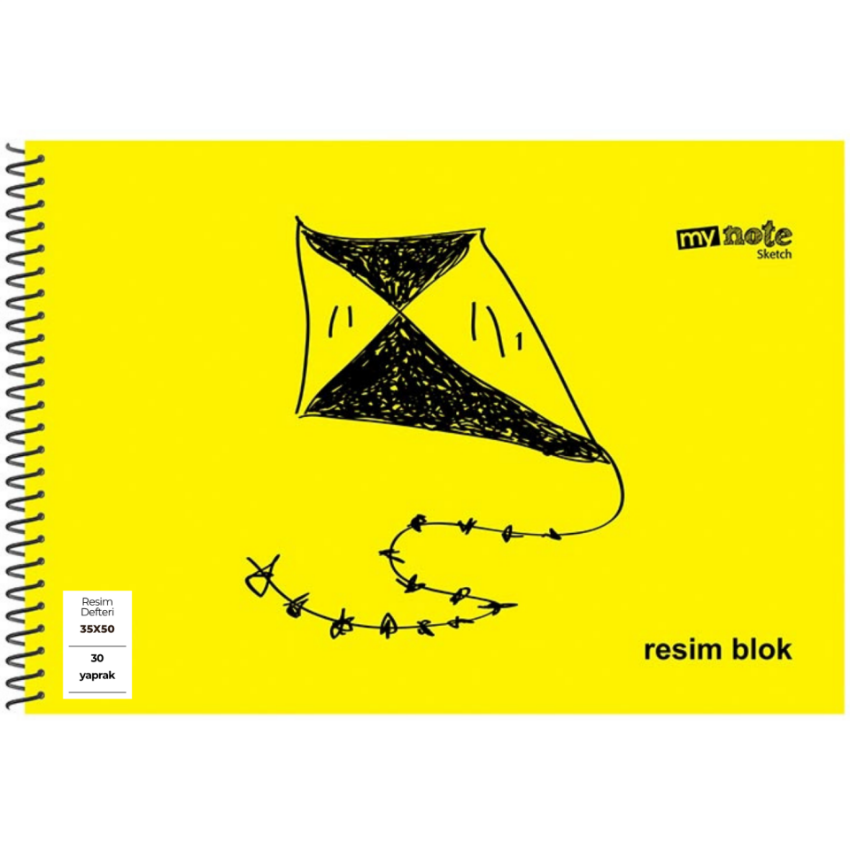 Mynote RB-30 Flex Pp Resim Defteri 35x50 cm 30 Yaprak Kırmızı