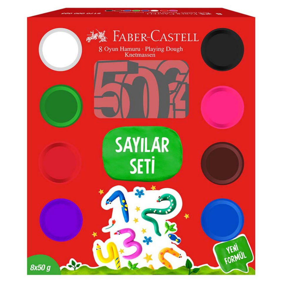 Faber-Castell  Oyun Hamuru Sayılar Seti 50Grx8 000024