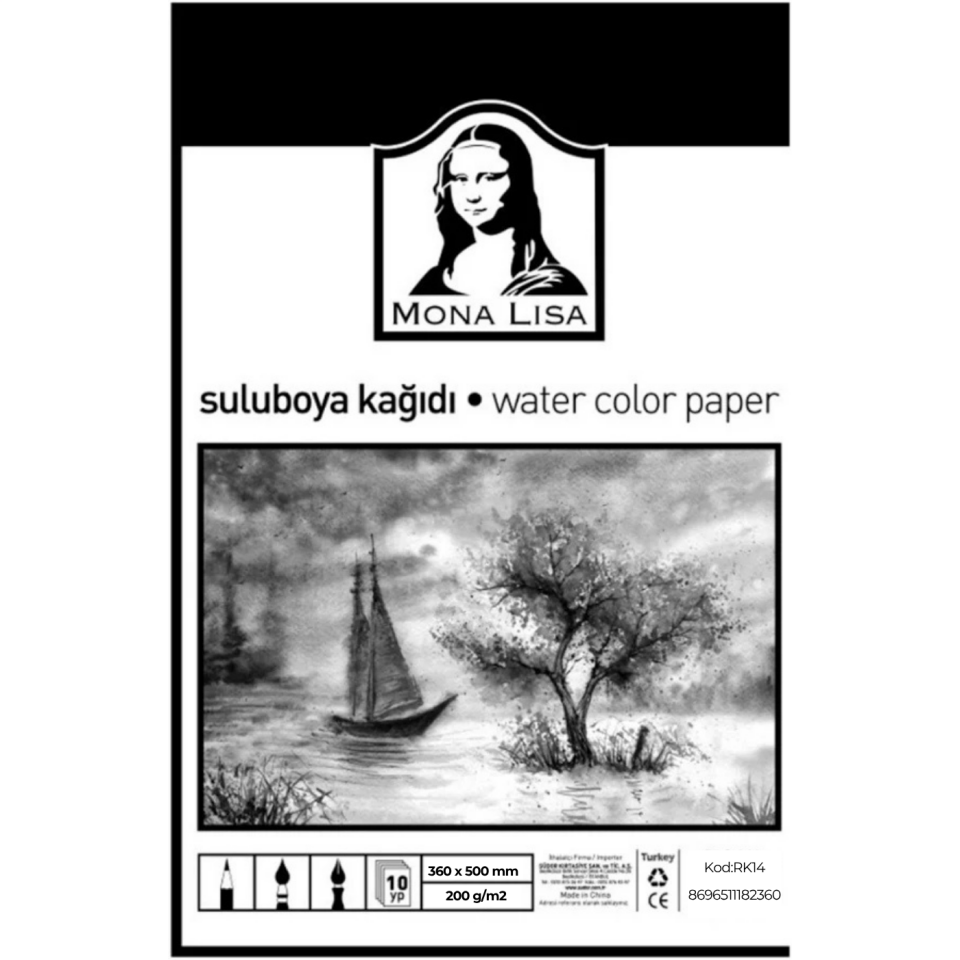 Monalisa Suluboya Kağıdı 36x50 200gr 10 Adet