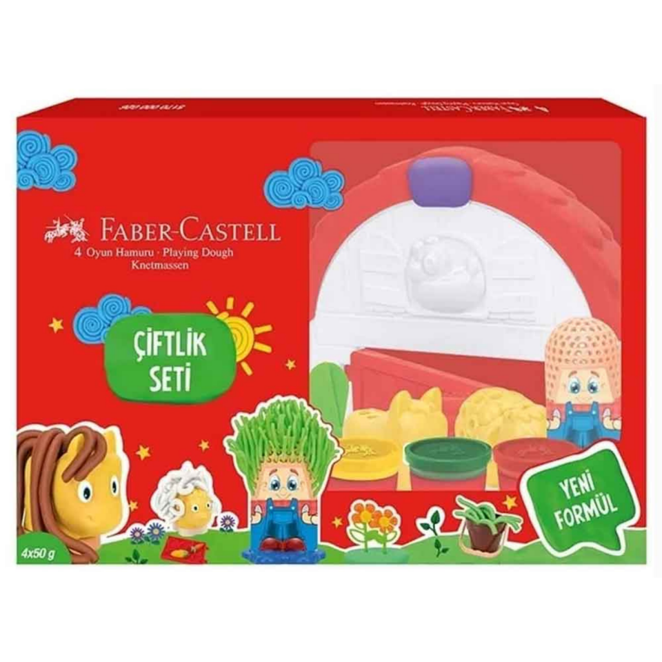 Faber-Castell  Oyun Hamuru Çiftlik Seti 50Grx8 000026