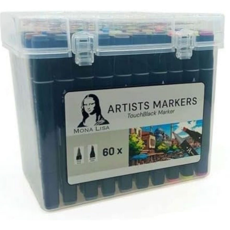 Monalisa TouchBlack Çift Uçlu Artist Marker 60 Renk