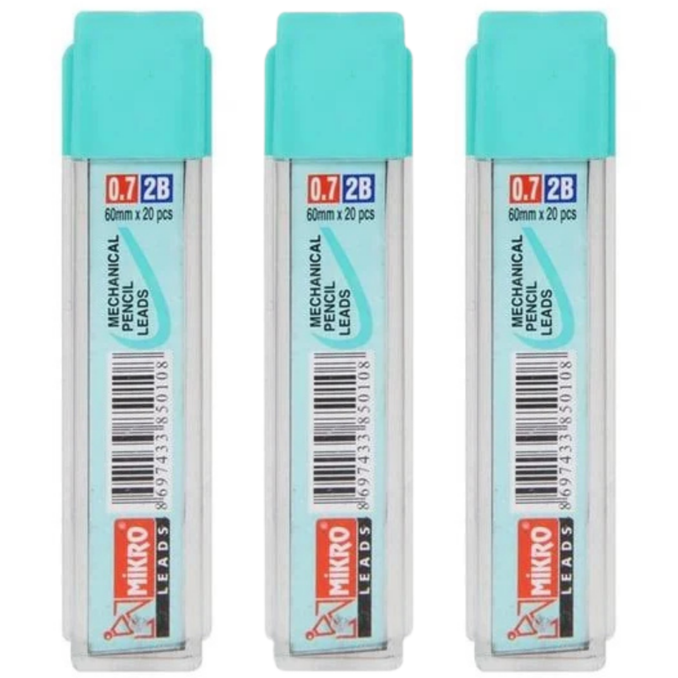 Mikro M-600 Mekanik Kurşun Kalem Ucu 2B 0,7mm 3'lü Set