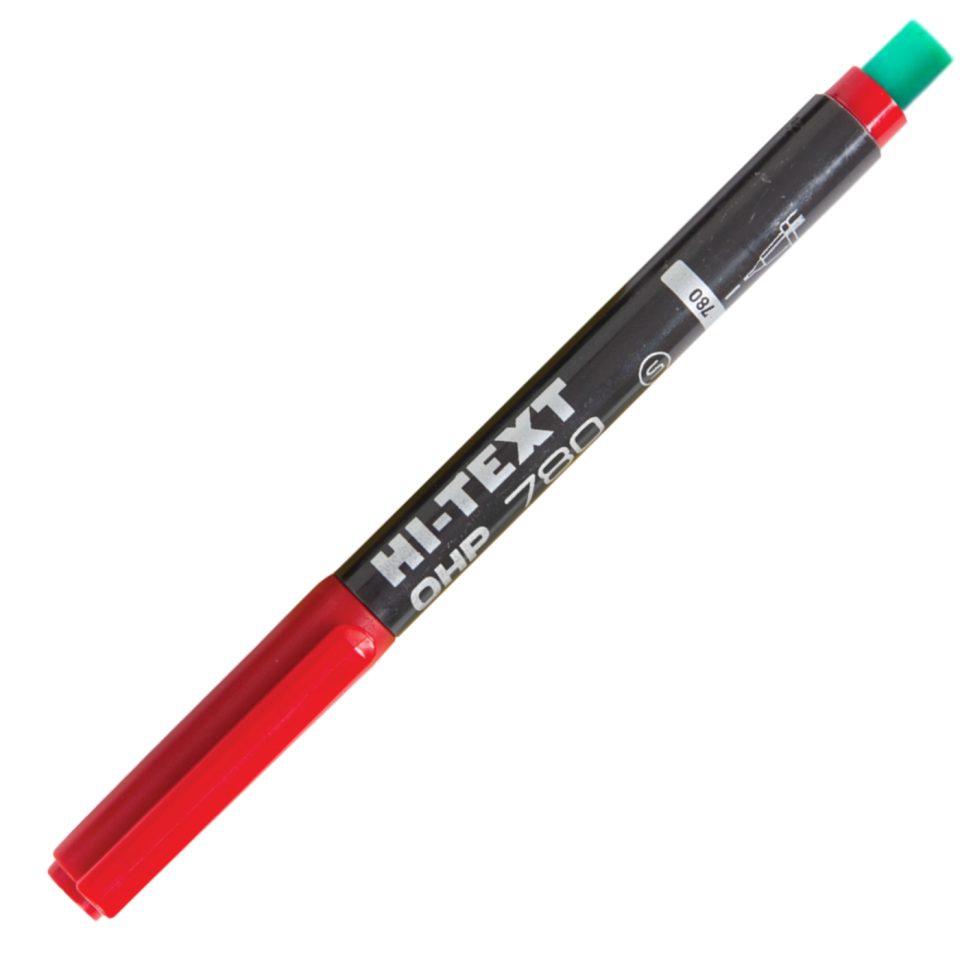 Hi-Text 780SK Asetat Kalemi (S) Kırmızı