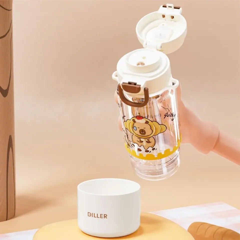 Diller D2560 Boyun Askılı Tritan Su Matarası Kahverengi 700 ml