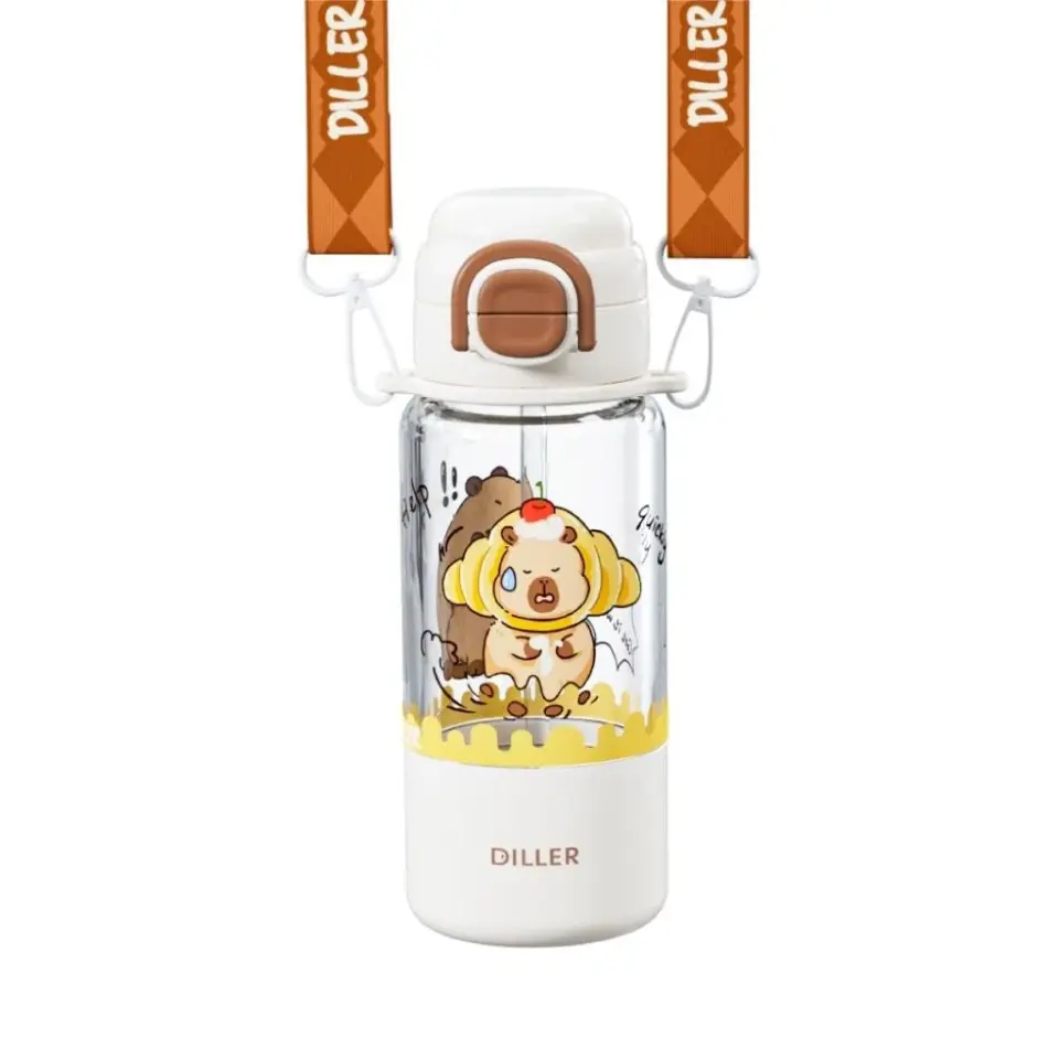Diller D2560 Boyun Askılı Tritan Su Matarası Kahverengi 700 ml