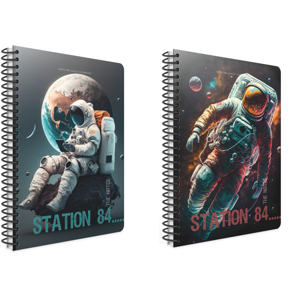 Gıpta 7180 Station Sprialli Karton Kapak A4 80 Yaprak Kareli Defter