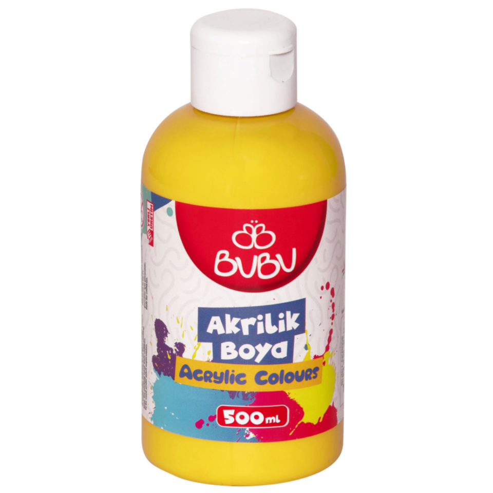 Bu-Bu Akrilik Boya Sarı 500 gr