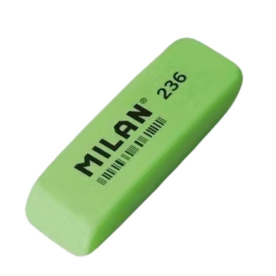 236 Milan Plastik Renkli Uzun Silgi