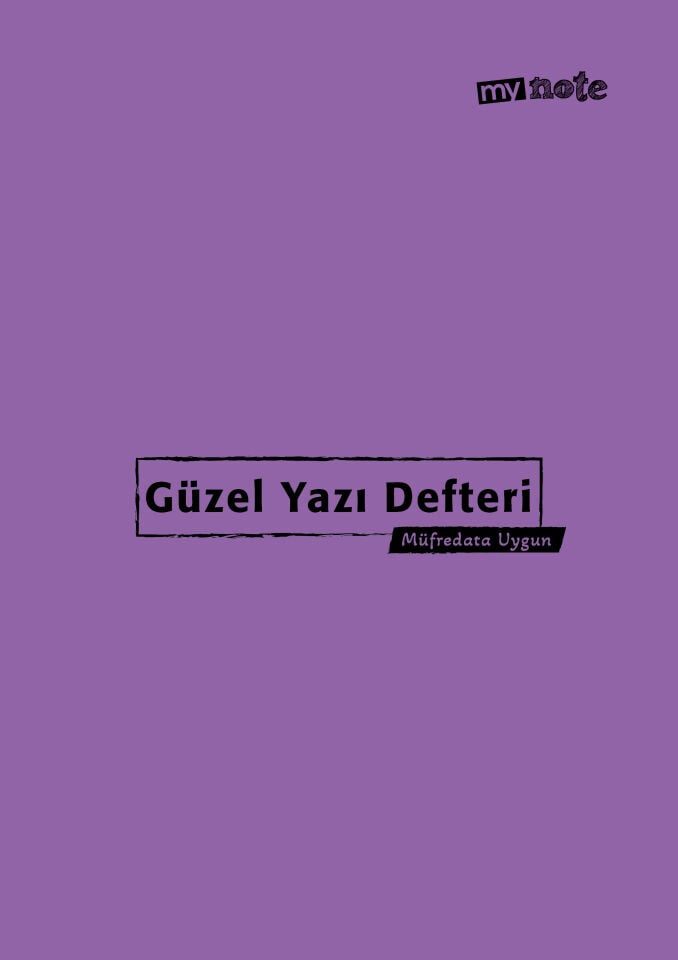 MyNote Güzel Yazı Defteri A4 Pp Kapak 40 Yp