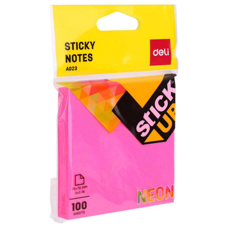 Deli Yapışkanlı Not Kağıdı 76x76 100 Yaprak EA02302 Pembe