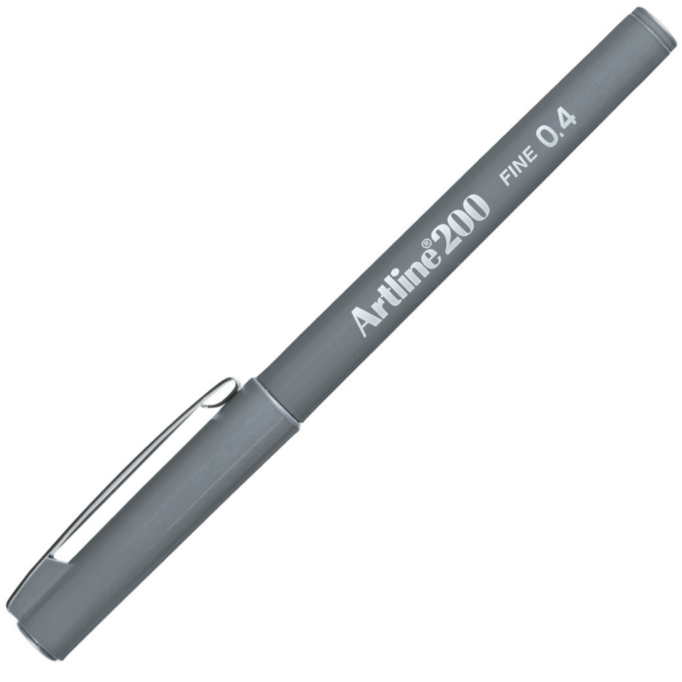 Artline 200N Fineliner 0.4 mm Gri
