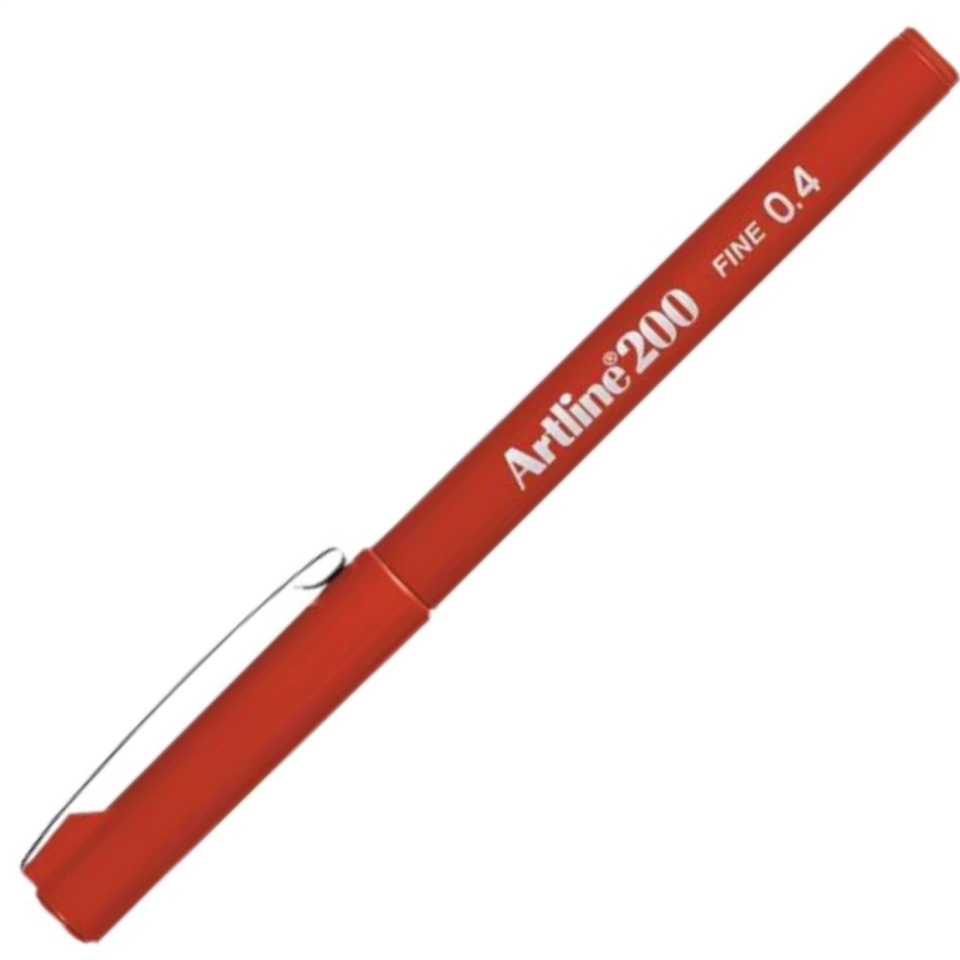 Artline 200N Fineliner 0.4 mm Koyu Kırmızı