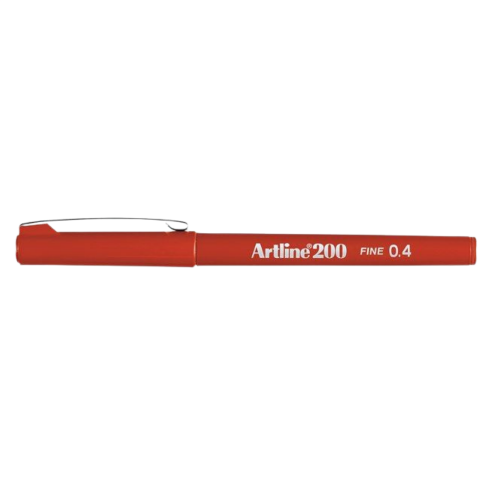 Artline 200N Fineliner 0.4 mm Koyu Kırmızı