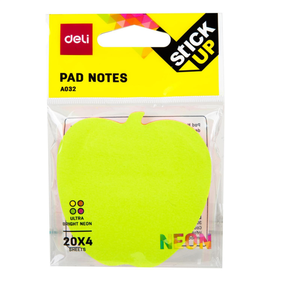 Deli Yapışkanlı Not Kağıdı 76x76  80 yp Asortili EA03202 Yeşil