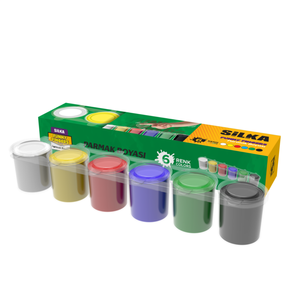 Silka 318 Parmak Boyası 6 Renk 25 ml