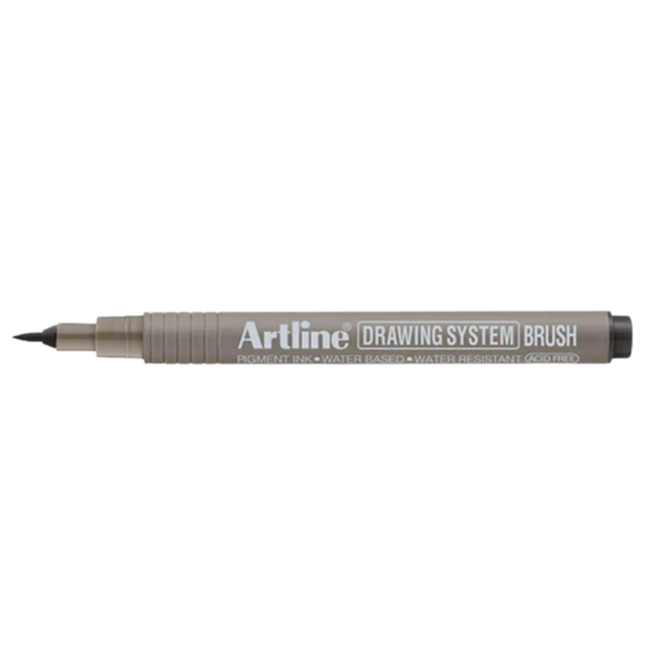 Artline 23FN Drawing System Brush Çizim Kalemi Fırça Uçlu Siyah
