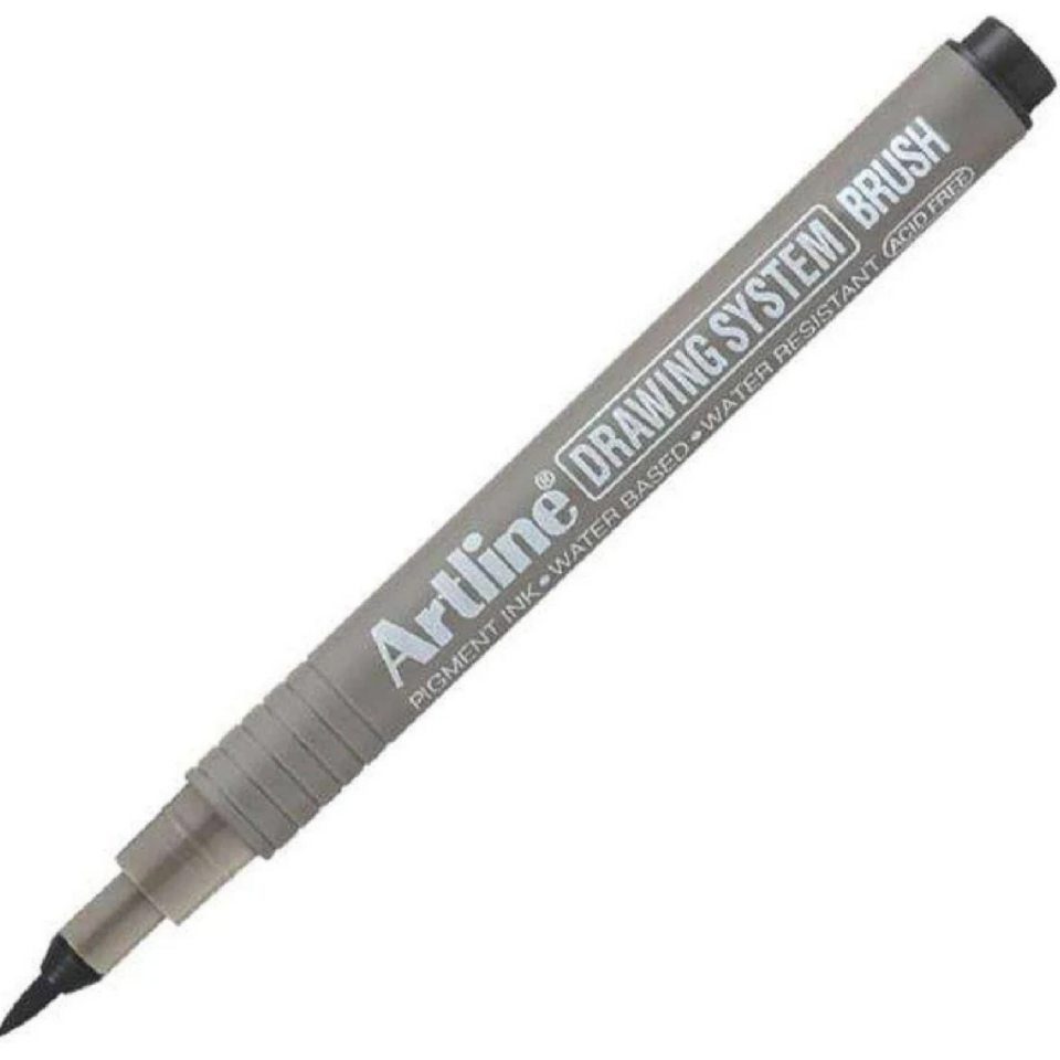 Artline 23FN Drawing System Brush Çizim Kalemi Fırça Uçlu Siyah
