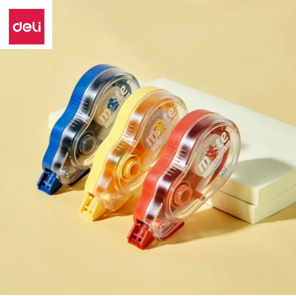 Deli Sessiz Şerit Düzeltici 8mx5mm H381 Kırmızı